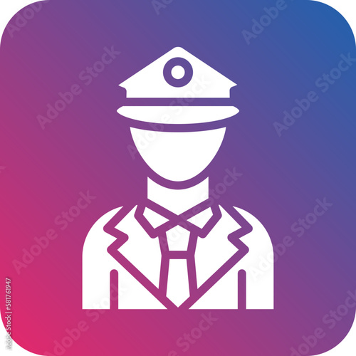 Vector Design Police Officer Icon Style