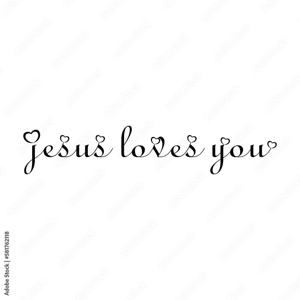 Jesus loves you icon isolated on transparent background