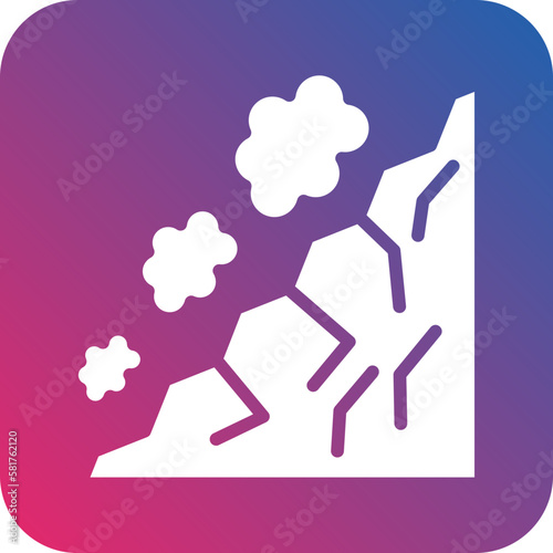 Vector Design Snow Avalanche Icon Style