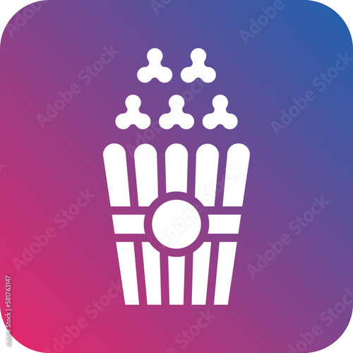 Vector Design Popcorn Icon Style