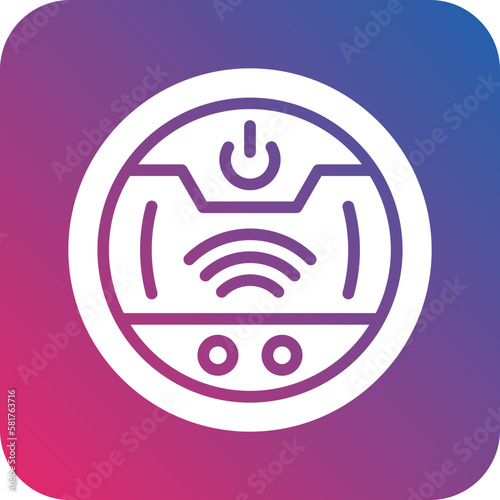Vector Design Robot Vaccum Icon Style