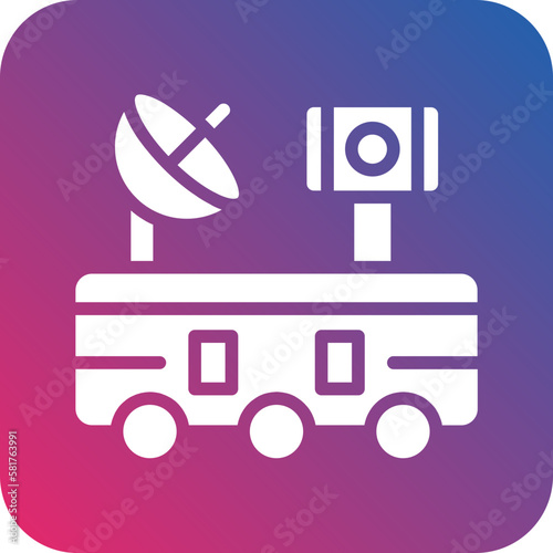 Vector Design Mars Rover Icon Style
