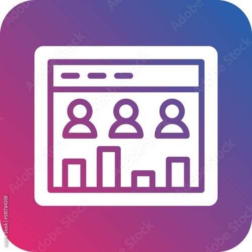 Vector Design Page Visitors Icon Style