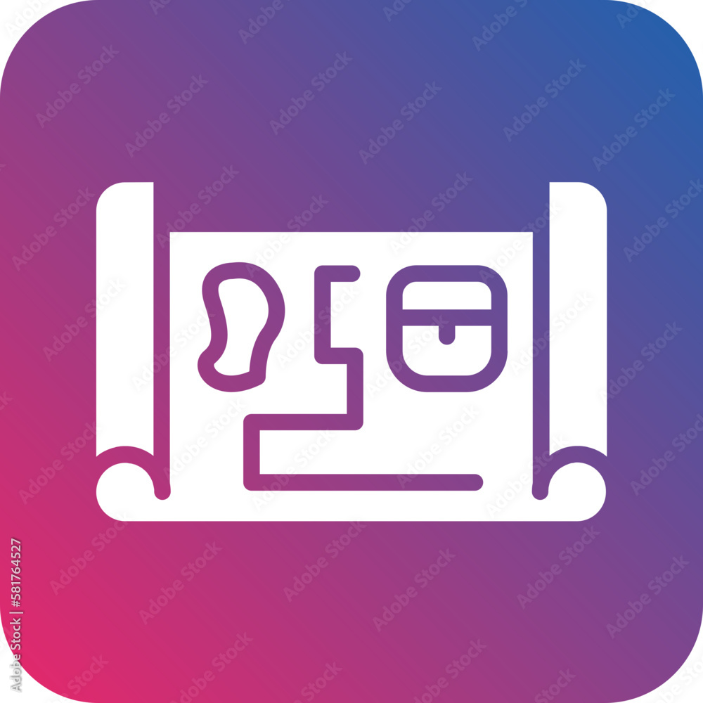 Vector Design Treasure Map Icon Style Vector Design Treasure Map Icon Style
