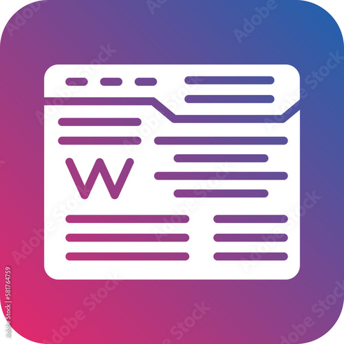 Vector Design Wikipedia Icon Style