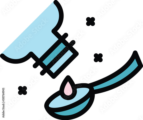 Cough drops icon. Outline cough drops vector icon for web design isolated on white background color flat