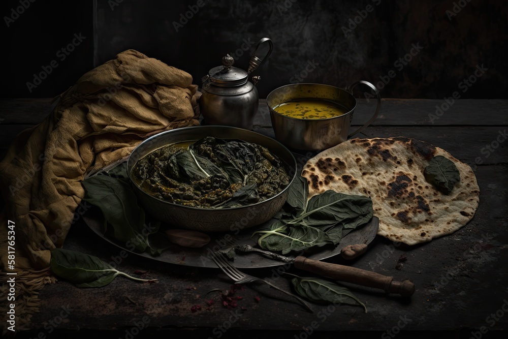 In the winter, a common punjabi main dish recipe made using corn bread