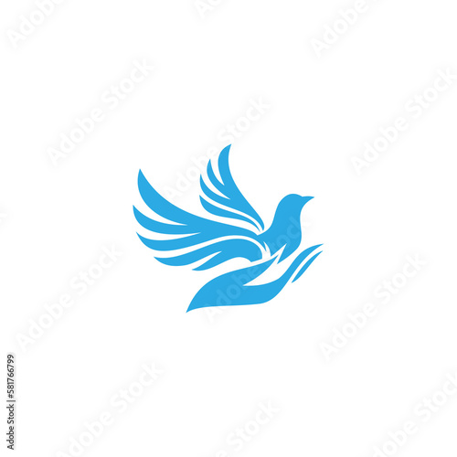Bird in hand logo.