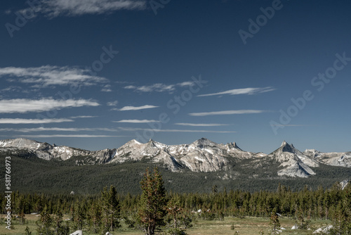 Cathedral Echo and Tressider Peaks in Yosemite