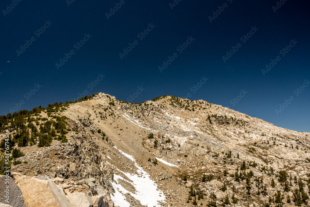 Clear Blue Sky Over Mountains Above Kennedy Pass