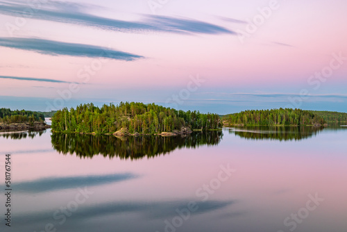 sunrise over the lake