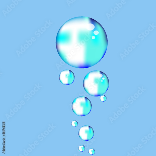 bubbles in the water illustration © ира Якимчук