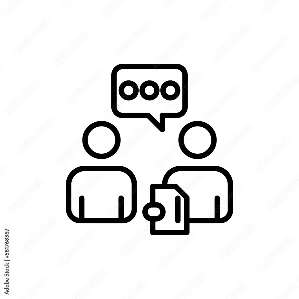 Consultation icon in vector. Illustration Consultation icon in vector. Illustration