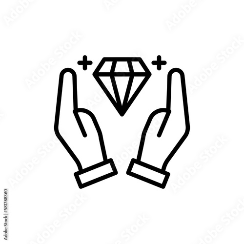 Value icon in vector. Illustration