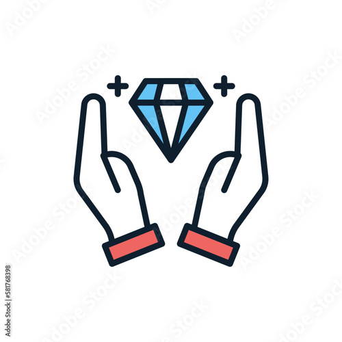Value icon in vector. Illustration