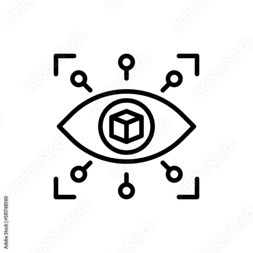 Vision icon in vector. Illustration