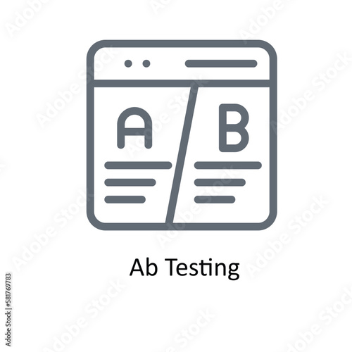 Ab Testing Vector  outline Icons. Simple stock illustration stock