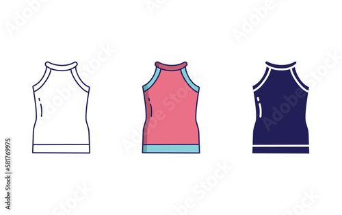 Halter Neck Top vector icon