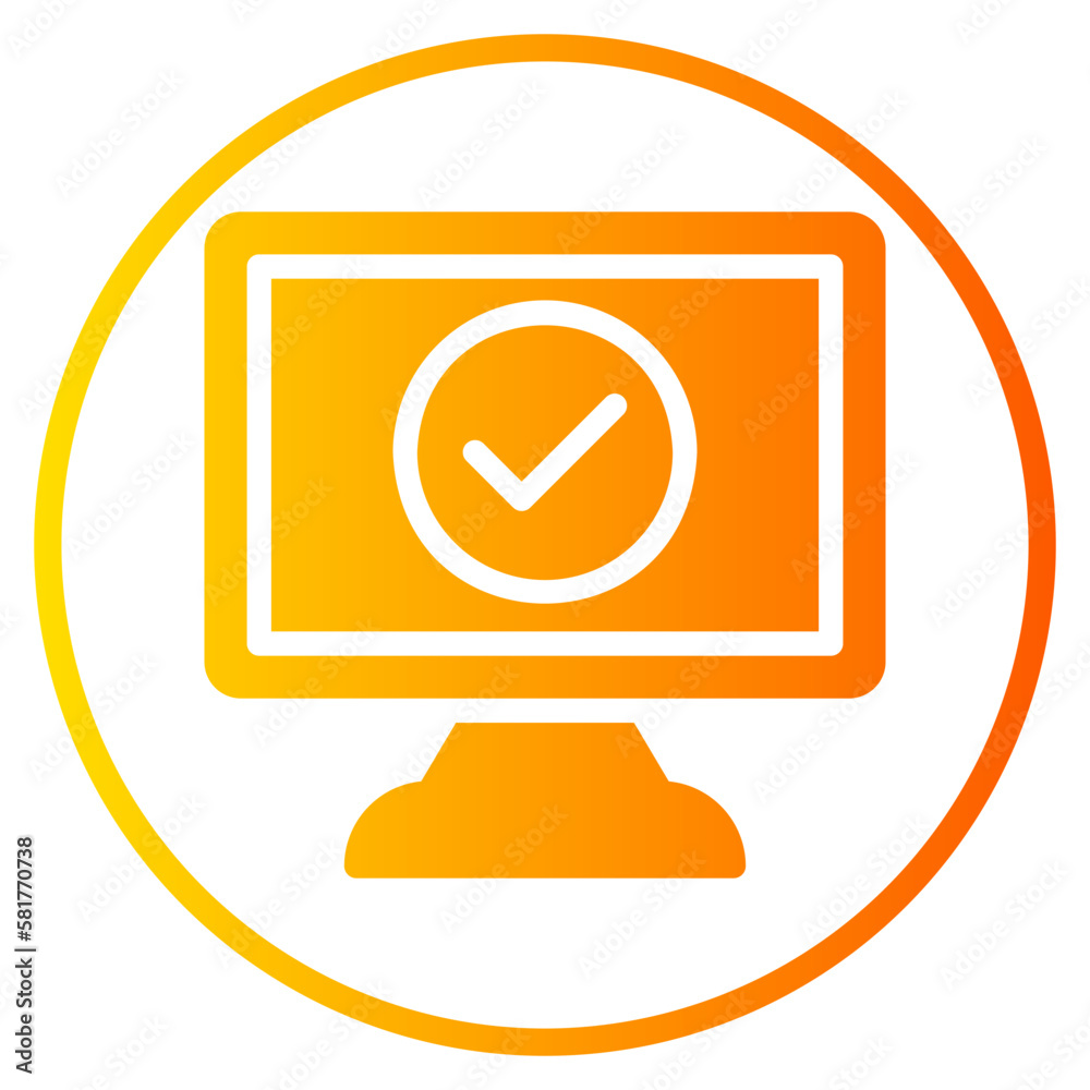 monitor gradient icon monitor gradient icon