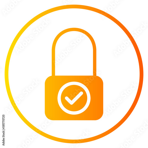 padlock gradient icon