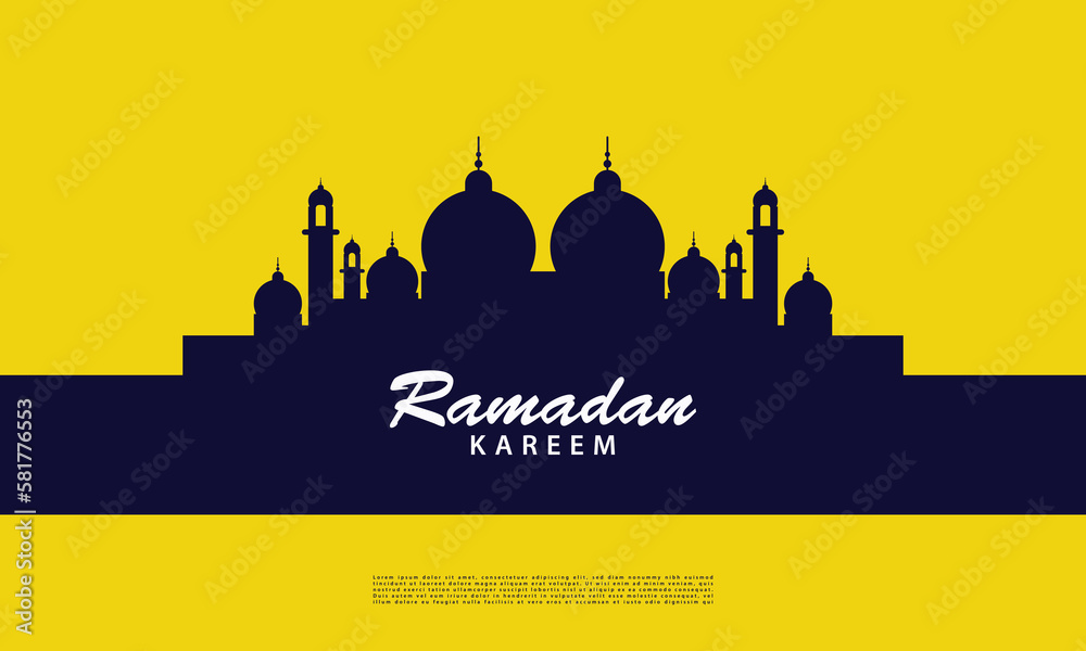 Ramadan kareem background with mosque