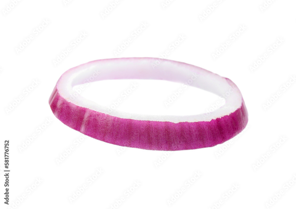 Ring of fresh red ripe onion isolated on white Ring of fresh red ripe onion isolated on white