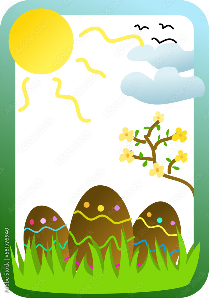 Fototapeta premium Spring background.I'ts Easter time
