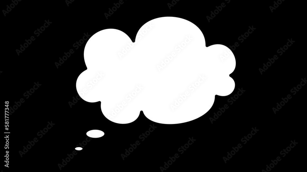 Alpha channel file - Pop up thought bubble animation Alpha channel file - Pop up thought bubble animation