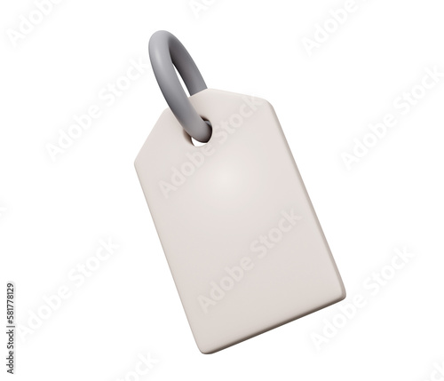 empty sale tag 3d icon