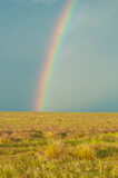 Rural landscape and rainbow,Buenos Aires province , Argentina