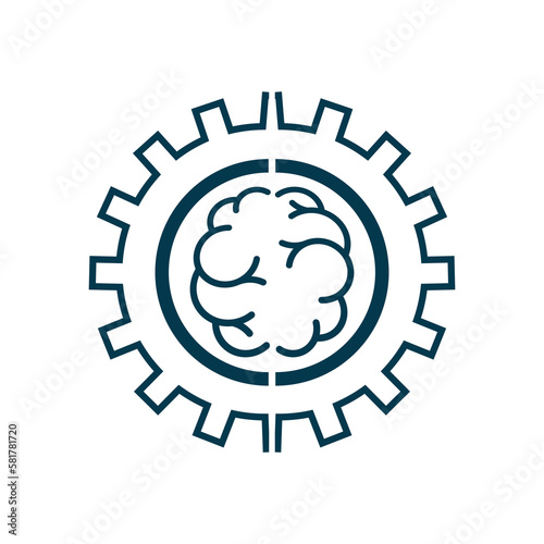 Set up symbol of process in artificial intelligent technology icon used for UI of wep, app, vector illustration