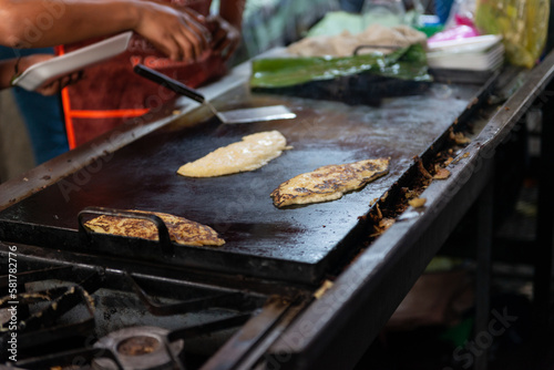 grilled riguas  on the grill. Salvadoreña tipicos  photo