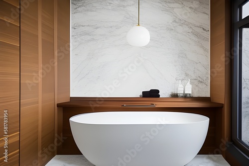 Fotografia Belle saint de bain moderne avec baignoire
