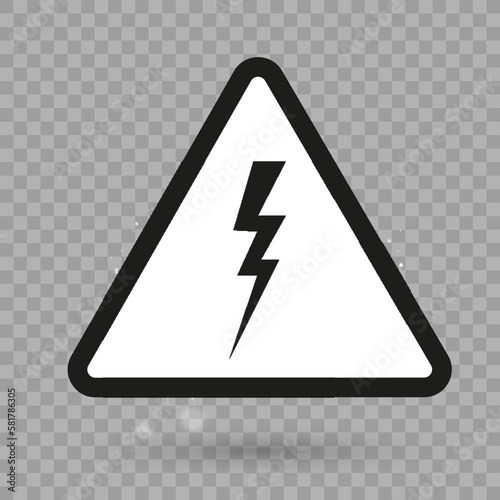 Exclamation mark on a road sign.Warning danger sign.
