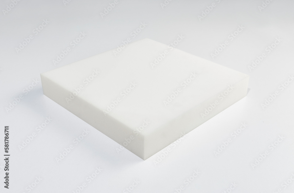 Mattress bed sponge section on the isolated white background. - obrazy, fototapety, plakaty 