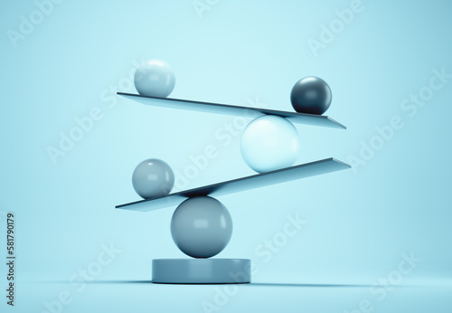 Geometrical elements on balance.