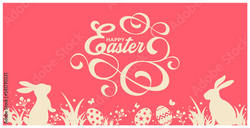 Happy easter banner printable, Happy easter social media post, Easter greeting cards, Easter egg hunt poster, Easter convention poster, Happy easter template printable for church & schools