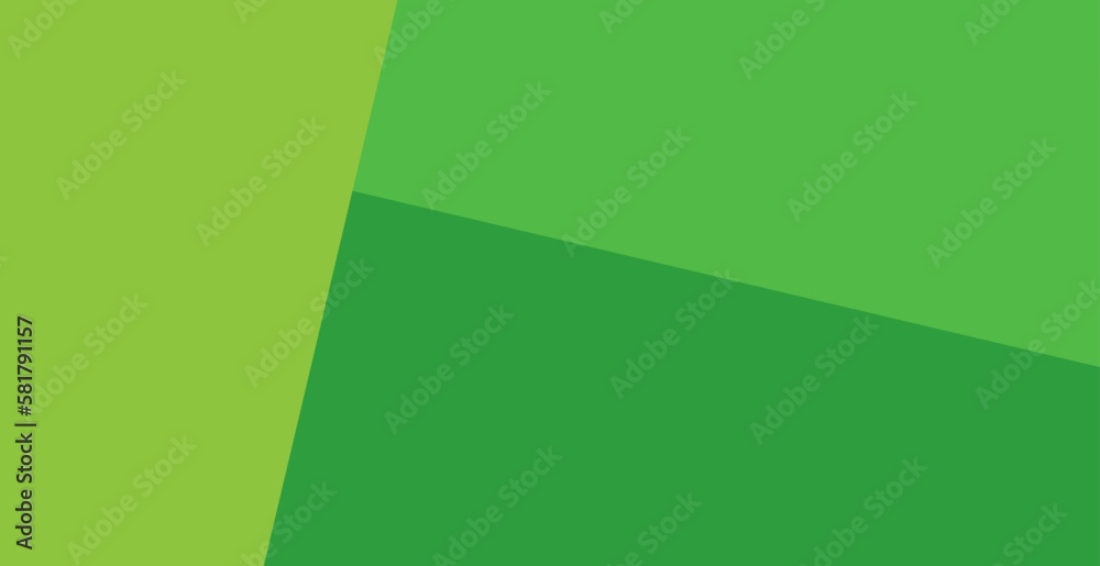 Abstract green background with geometric shapes. For wallpaper, cover, banner, poster, placard and vivid presentation. Modern geometric design background for business card and flyer template, vector