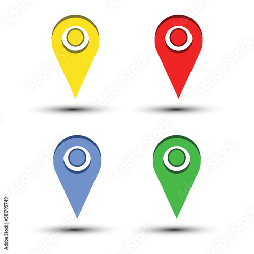 Location icon pin and Vector illustration Free Download Location icon pin and Vector illustration - GFXLoad