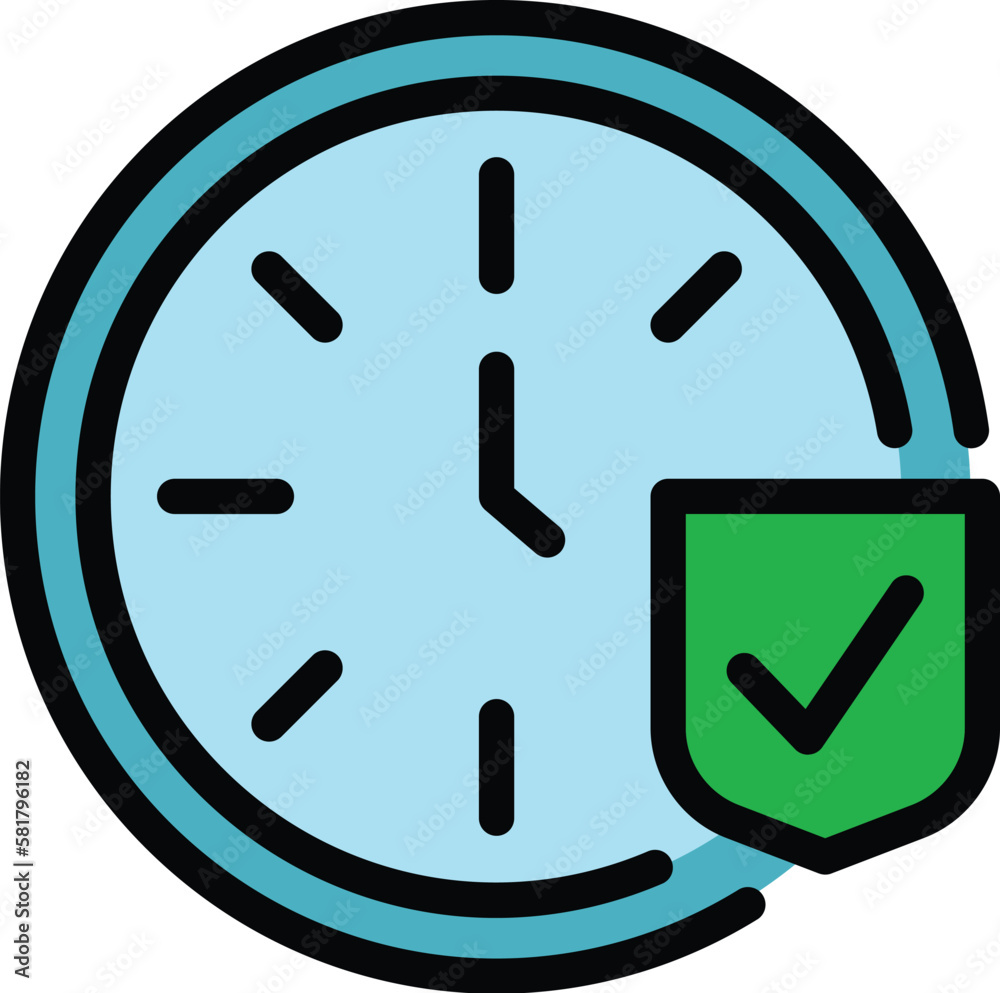 Punctuality icon. Outline punctuality vector icon for web design isolated on white background color flat Punctuality icon. Outline punctuality vector icon for web design isolated on white background color flat