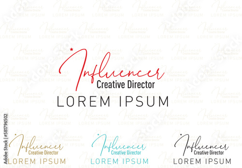 influencer and creative director logotype and signature logo