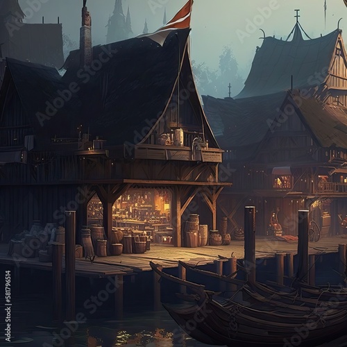 Ancient sailboat arriving i...