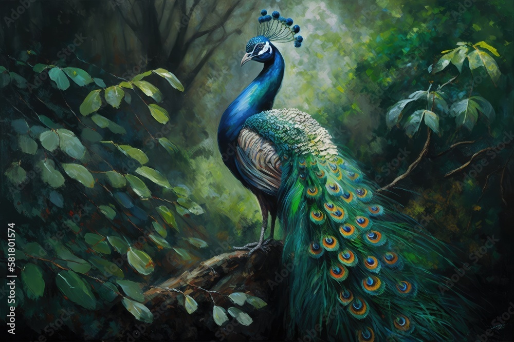 Fototapeta premium peacock in the zoo