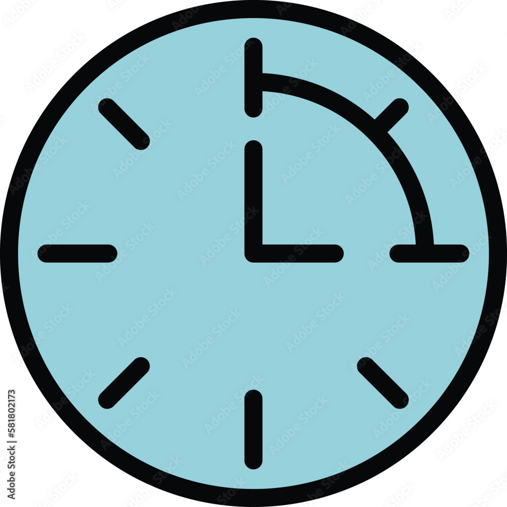 Car parking time icon. Outline car parking time vector icon for web design isolated on white background color flat Car parking time icon. Outline car parking time vector icon for web design isolated on white background color flat