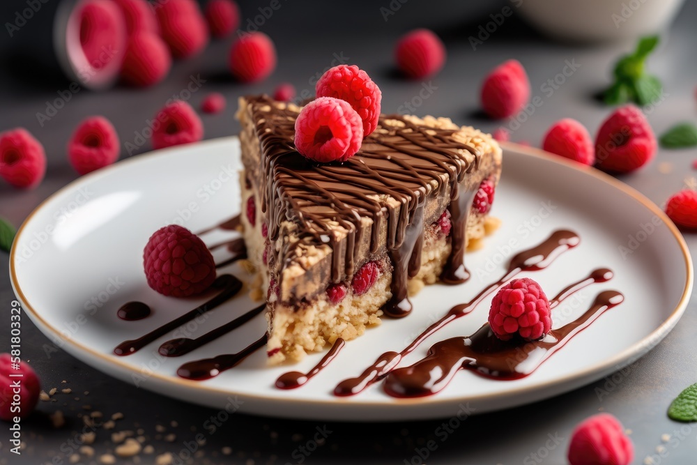 chocolate cake with raspberries chocolate cake with raspberries