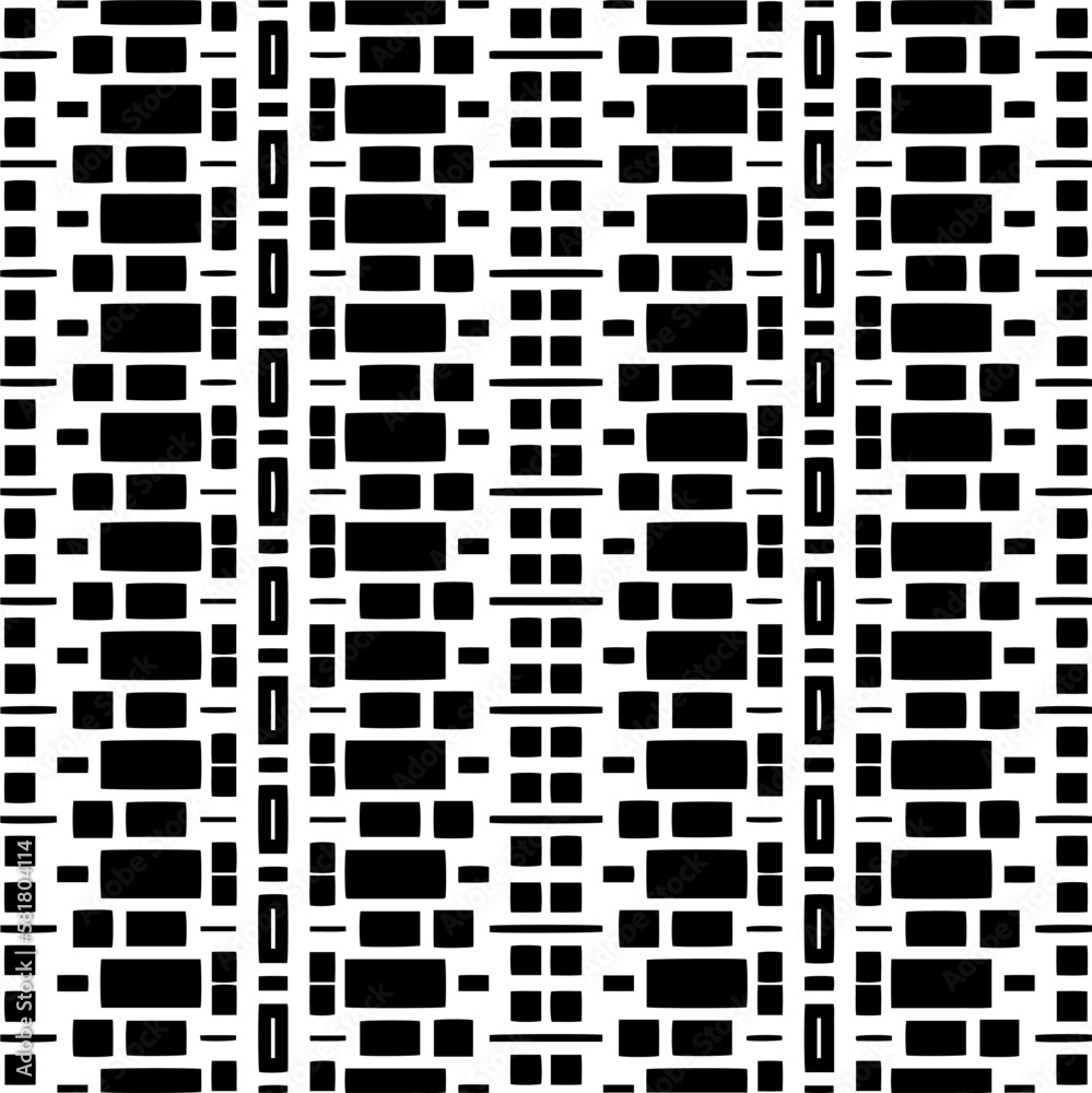Vector geometric ornament in ethnic style. Seamless pattern with abstract shapes. Black and white geometric wallpaper. Repeating pattern for decor, textile and fabric.Abstraction art. Vector geometric ornament in ethnic style. Seamless pattern with abstract shapes. Black and white geometric wallpaper. Repeating pattern for decor, textile and fabric.Abstraction art.