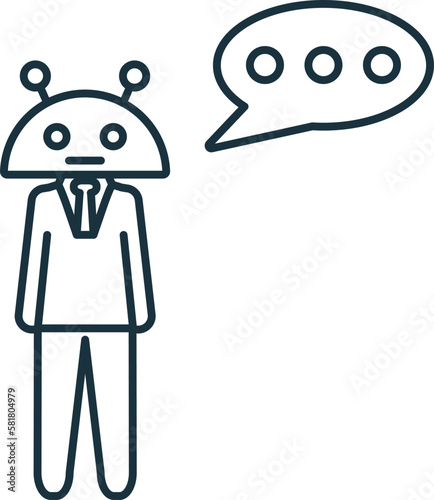 Robo Advisor line icon. Monochrome simple Robo Advisor outline icon for templates, web design and infographics