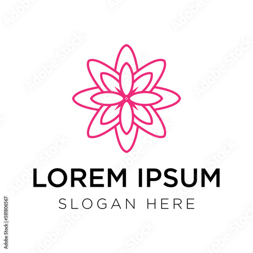 lotus logo vector illustration isolated on white background