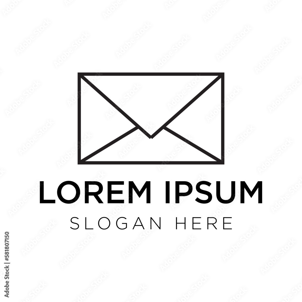 mail logo vector illustration isolated on white background mail logo vector illustration isolated on white background
