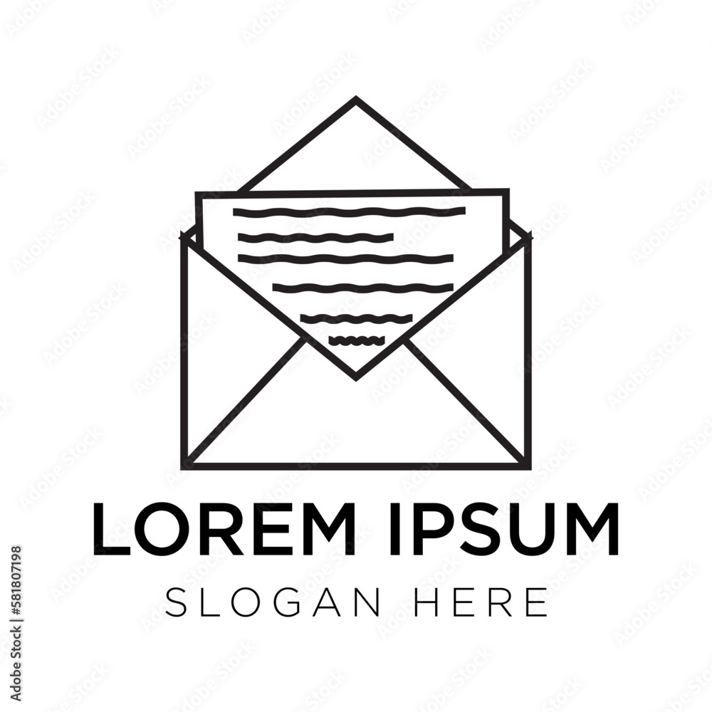 mail logo vector illustration isolated on white background mail logo vector illustration isolated on white background